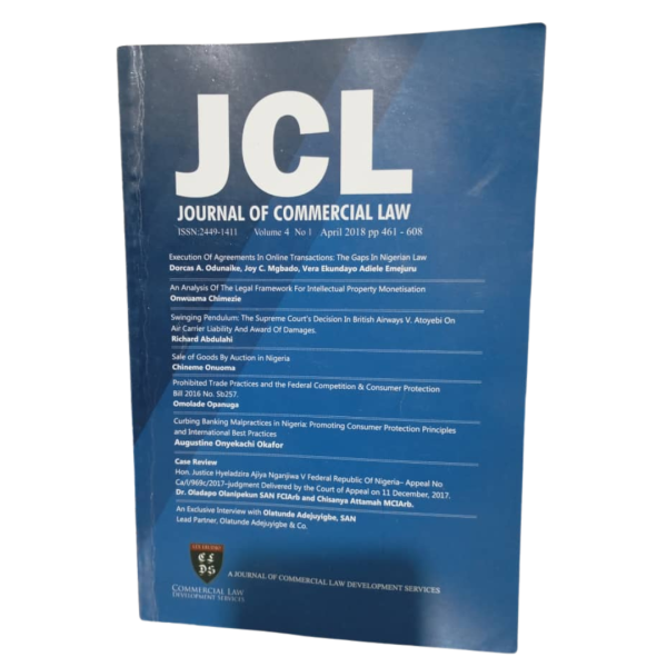 Journal of Commercial Law (Vol. 4)