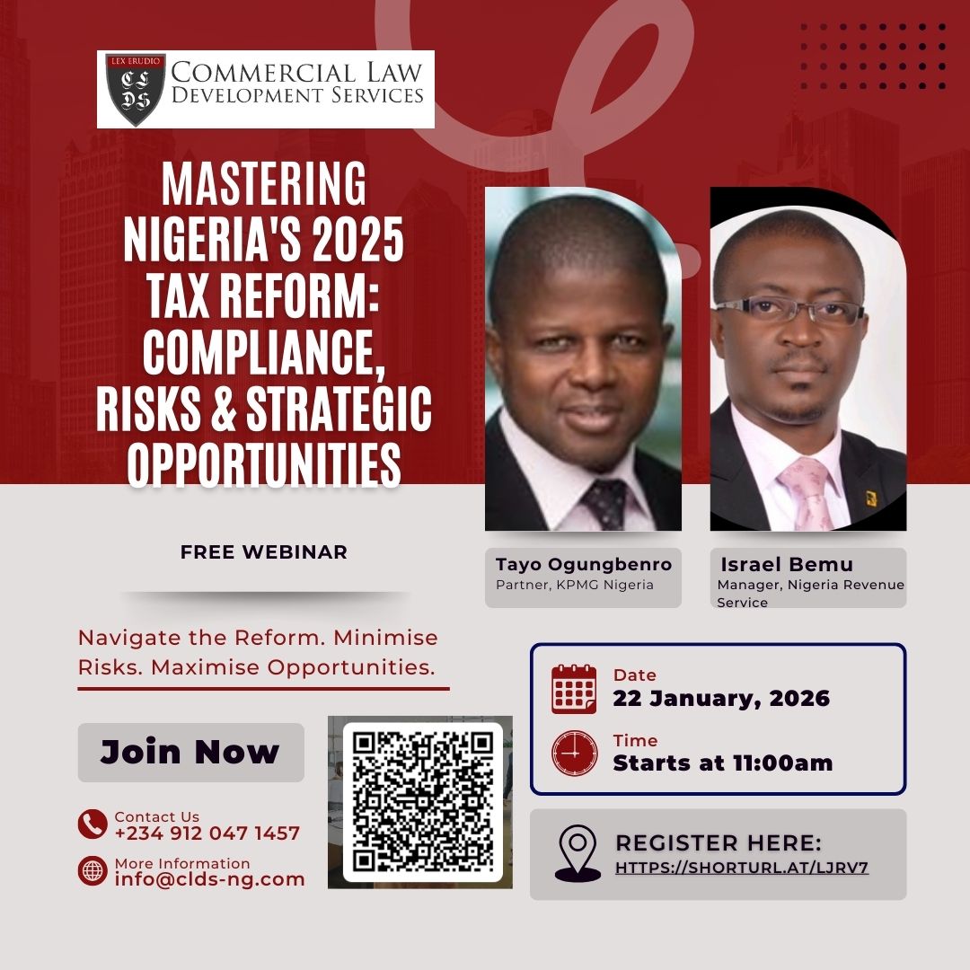 This free training provides a clear, practical understanding of the 2025 Tax Reform Act and related policy changes. Participants will gain insights into key provisions, compliance requirements, implementation timelines, and strategies for aligning operations with the new tax regime.
Date: 22 January 2026
Time: 11 am
Register: https://shorturl.at/LJRV7