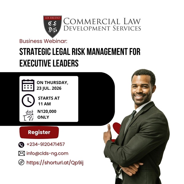 Strategic Legal Risk Management for Executive Leaders– July 23, 2026 https://shorturl.at/Qp9ij