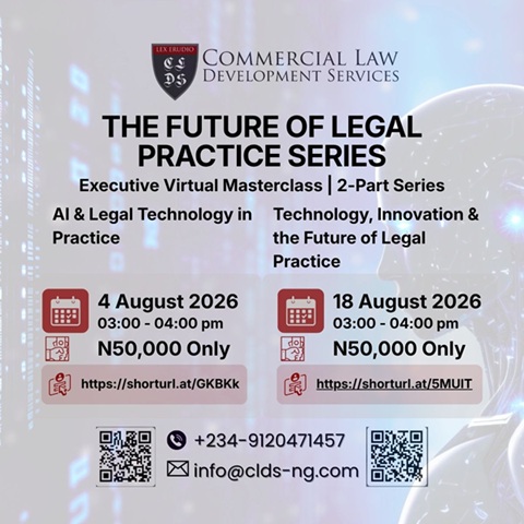 Artificial Intelligence and Legal Technology in Practice– August 4, 2026, 3 PM, https://shorturl.at/GKBKk Technology, Innovation, and the Future of Legal Practice– August 18, 2026, 3 PM, https://shorturl.at/5MUIT